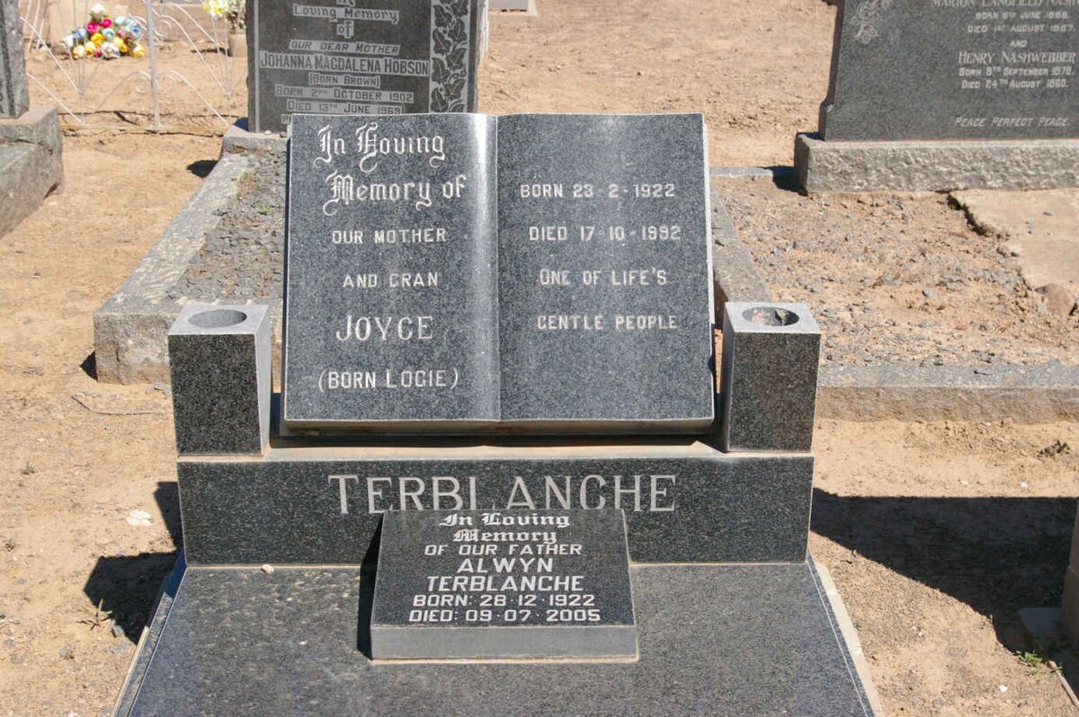 TERBLANCHE Alwyn 1922-2005 &amp; Joyce LOGIE 1922-1992