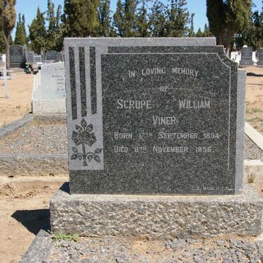 VINER Scrope William 1894-1956