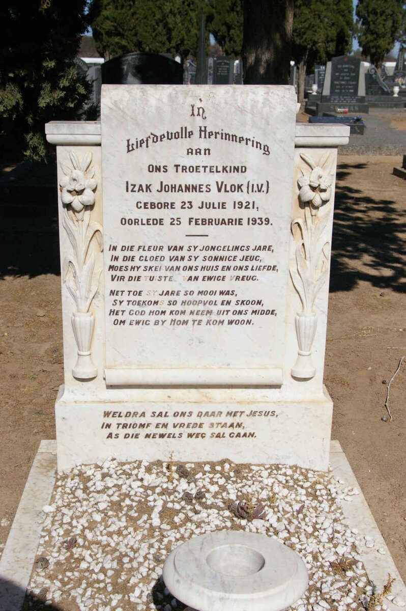 VLOK Izak Johannes 1921-1939