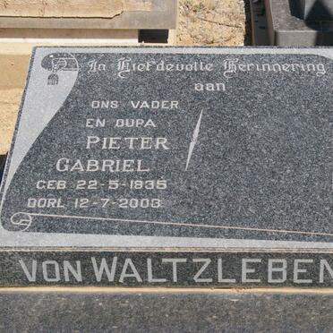 WALTZLEBEN Pieter Gabriel, von 1935-2003