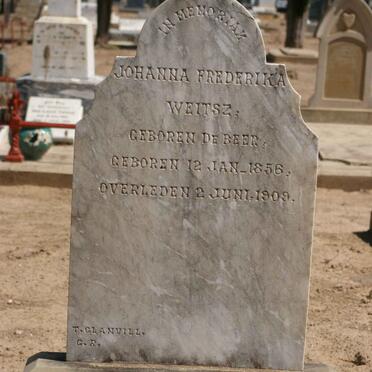 WEITSZ Johanna Frederika nee DE BEER 1856-1909