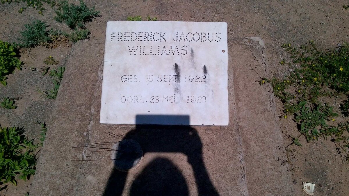 WILLIAMS Frederick Jacobus 1922-1923