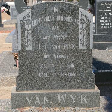 WYK J.L., van nee VERWEY 1886-1966