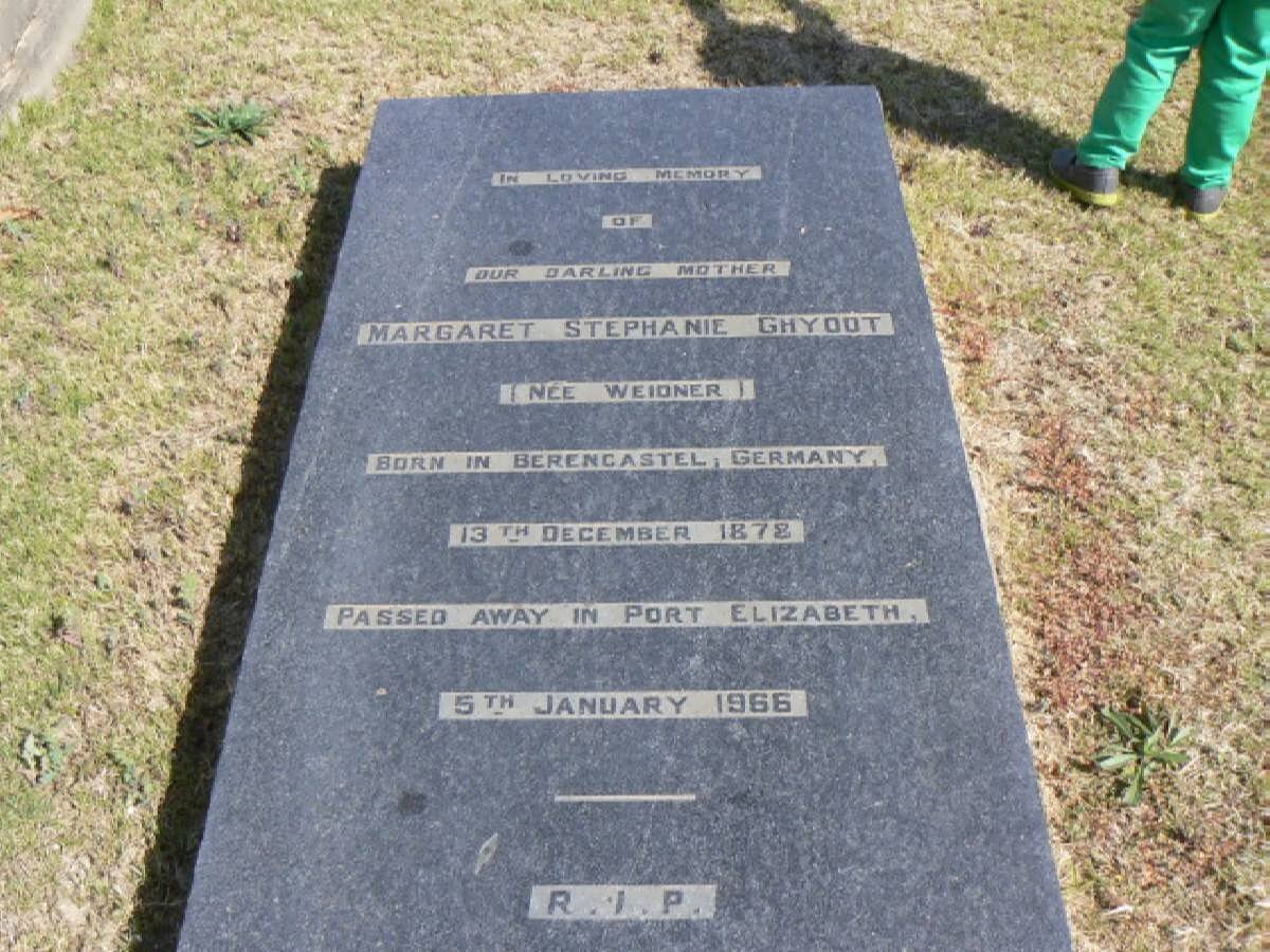 GHYOOT Margaret Stephanie nee WEIDNER 1878-1966