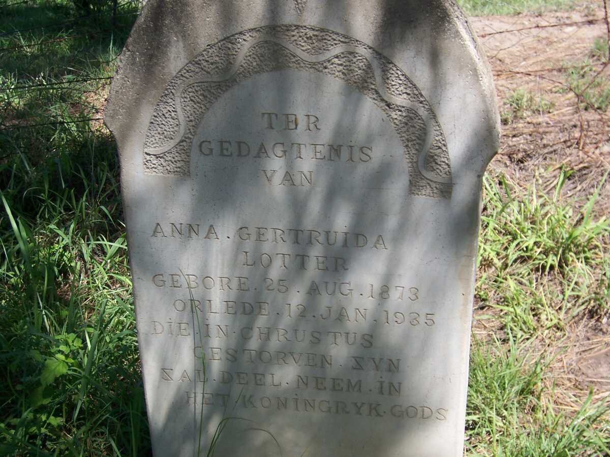 LOTTER Anna Gertruida 1873-1935