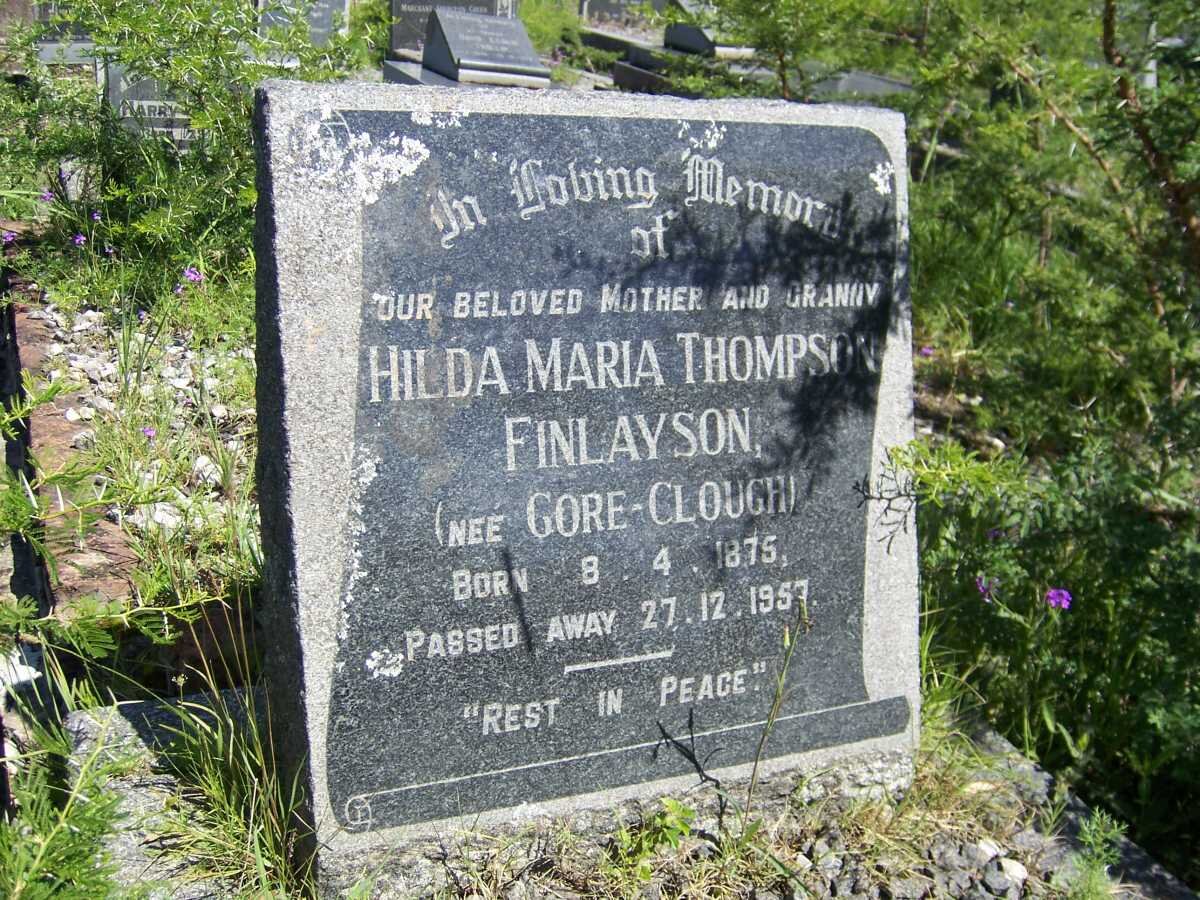 FINLAYSON Hilda Maria Thompson nee GORE-CLOUGH 1875-1957