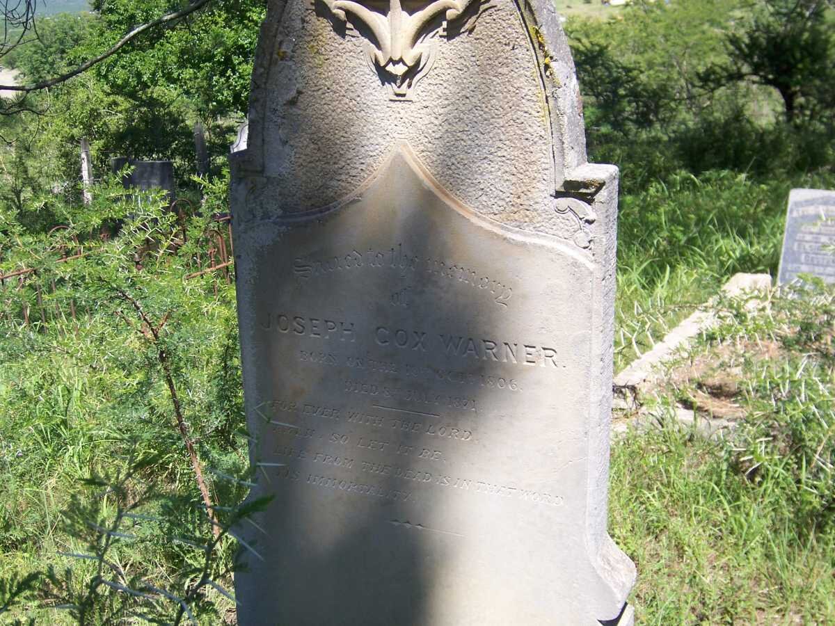 WARNER Joseph Cox 1806-1871