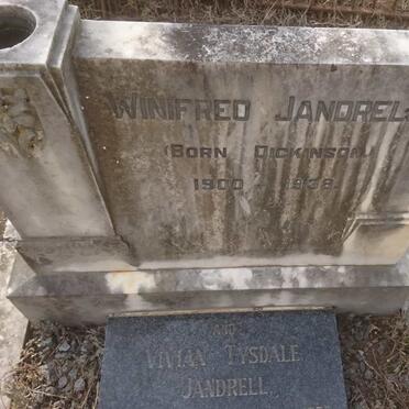 JANDRELL Vivian Tysdale 1886-1975 :: JANDRELL Winifred nee DICKINSON 1900-1938
