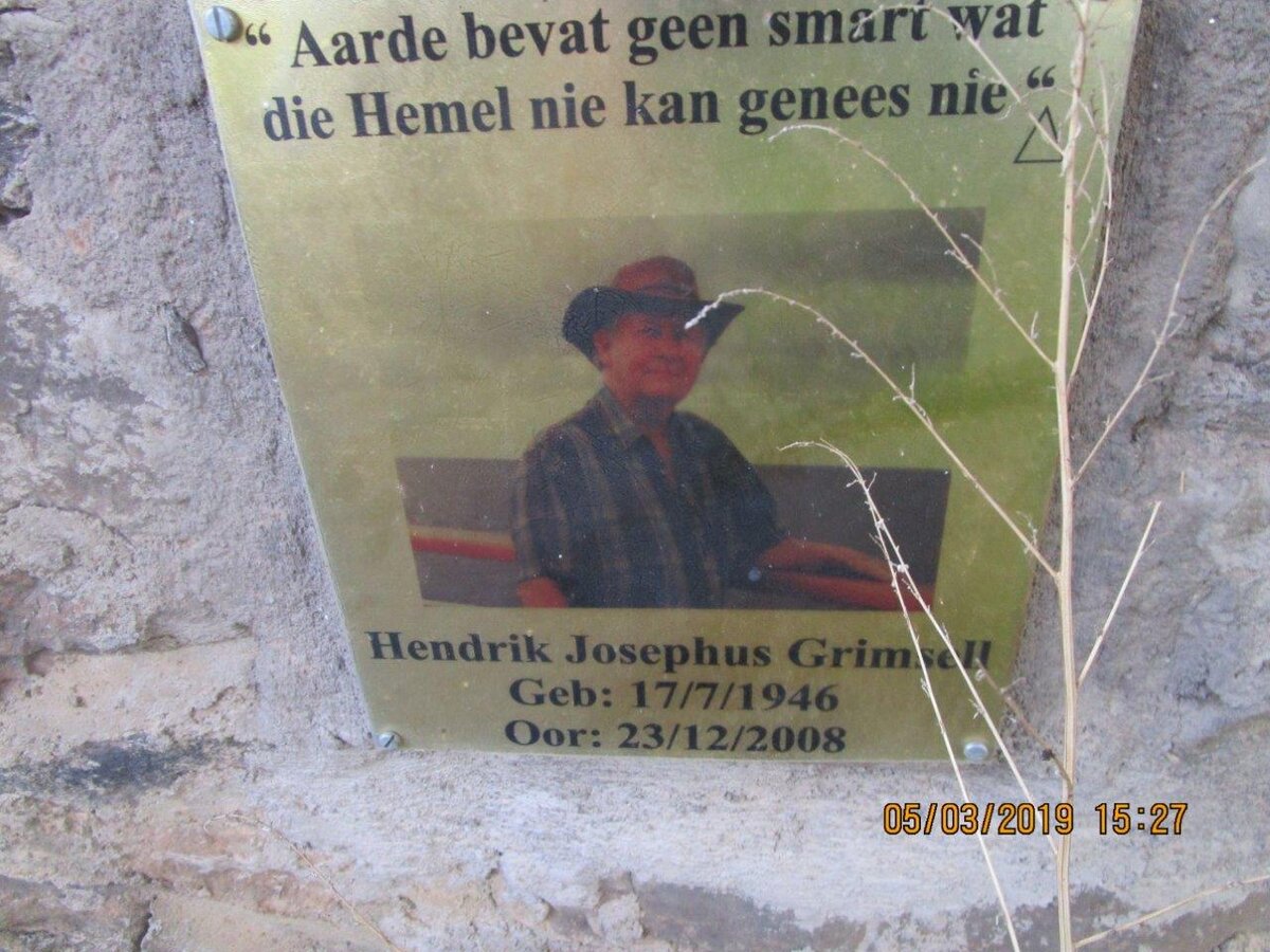GRIMSELL Hendrik Josephus 1946-2008