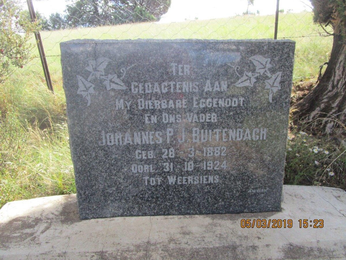 BUITENDACH Johannes P.J. 1882-1924