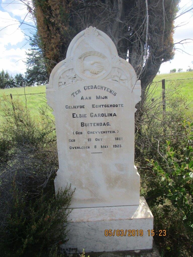 BUITENDAG Elsie Carolina nee GREYVENSTEIN 1861-1923