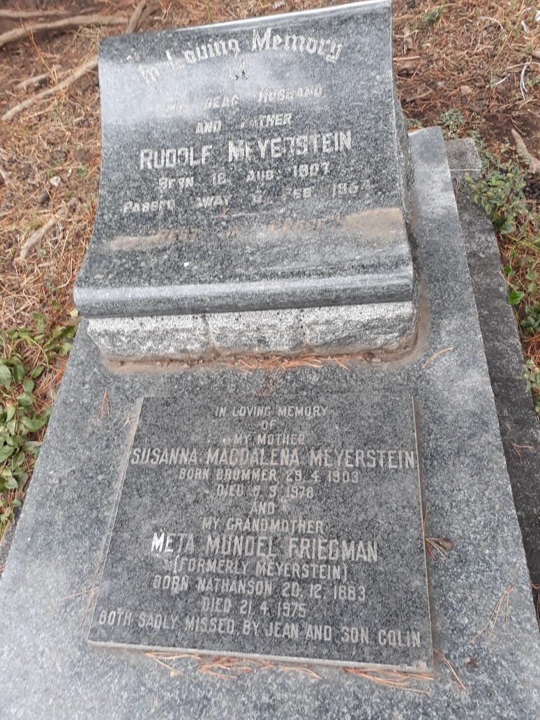 MEYERSTEIN Rudolf 1907-1954 &amp; Susanna Magdalena BRUMMER 1903-1878