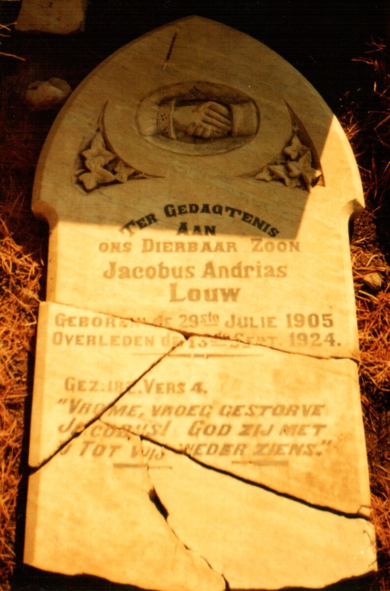 LOUW Jacobus Andrias 1905-1924