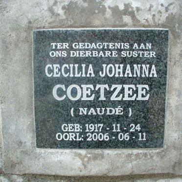 COETZEE Cecilia Johanna nee NAUDE 1917-2006