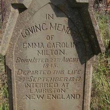 MILTON Emma Caroline nee ISTED 1845-1878