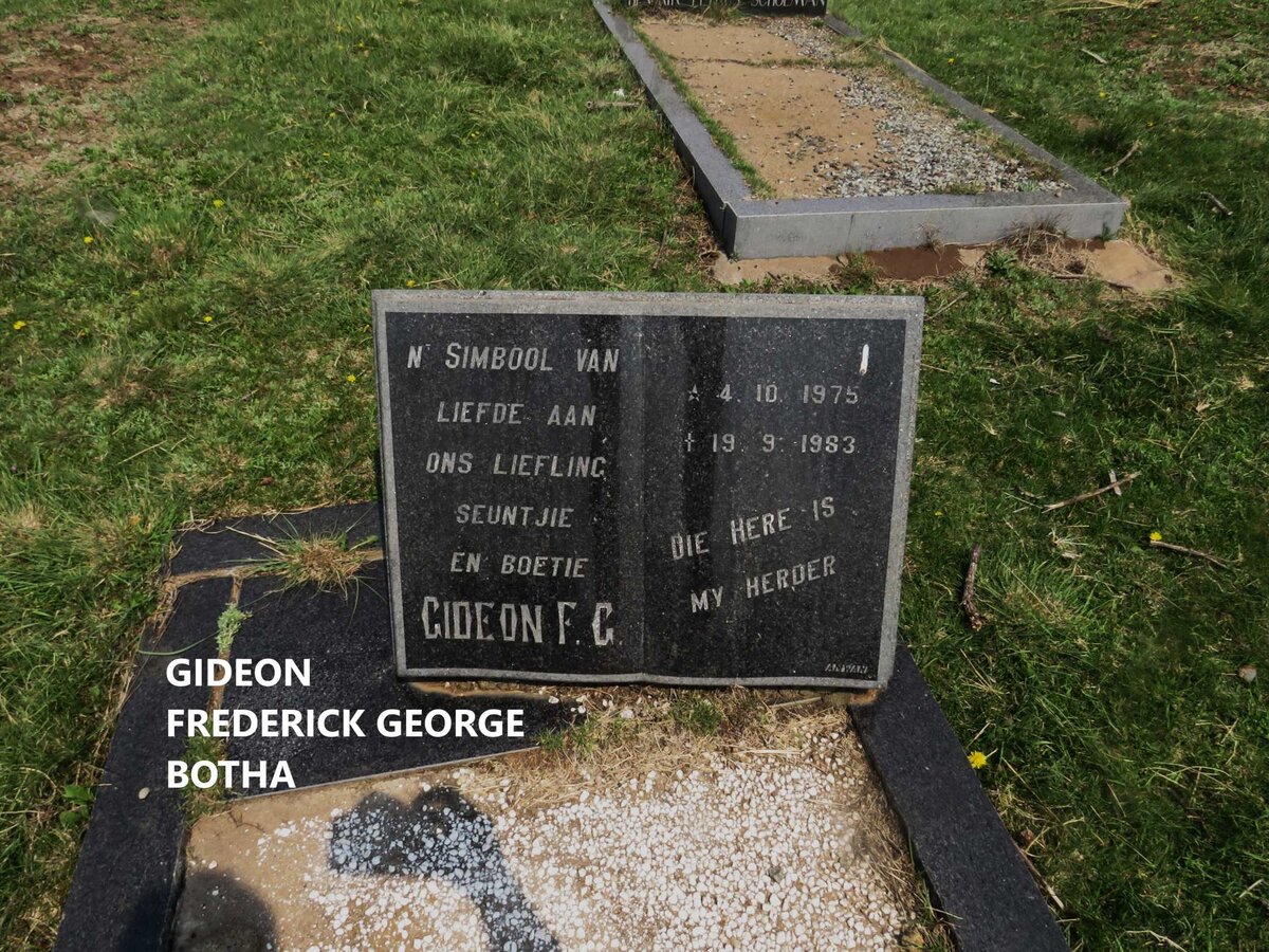 BOTHA Gideon Frederick George 1975-1983