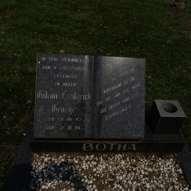 BOTHA Gideon Frederick George 1943-1994