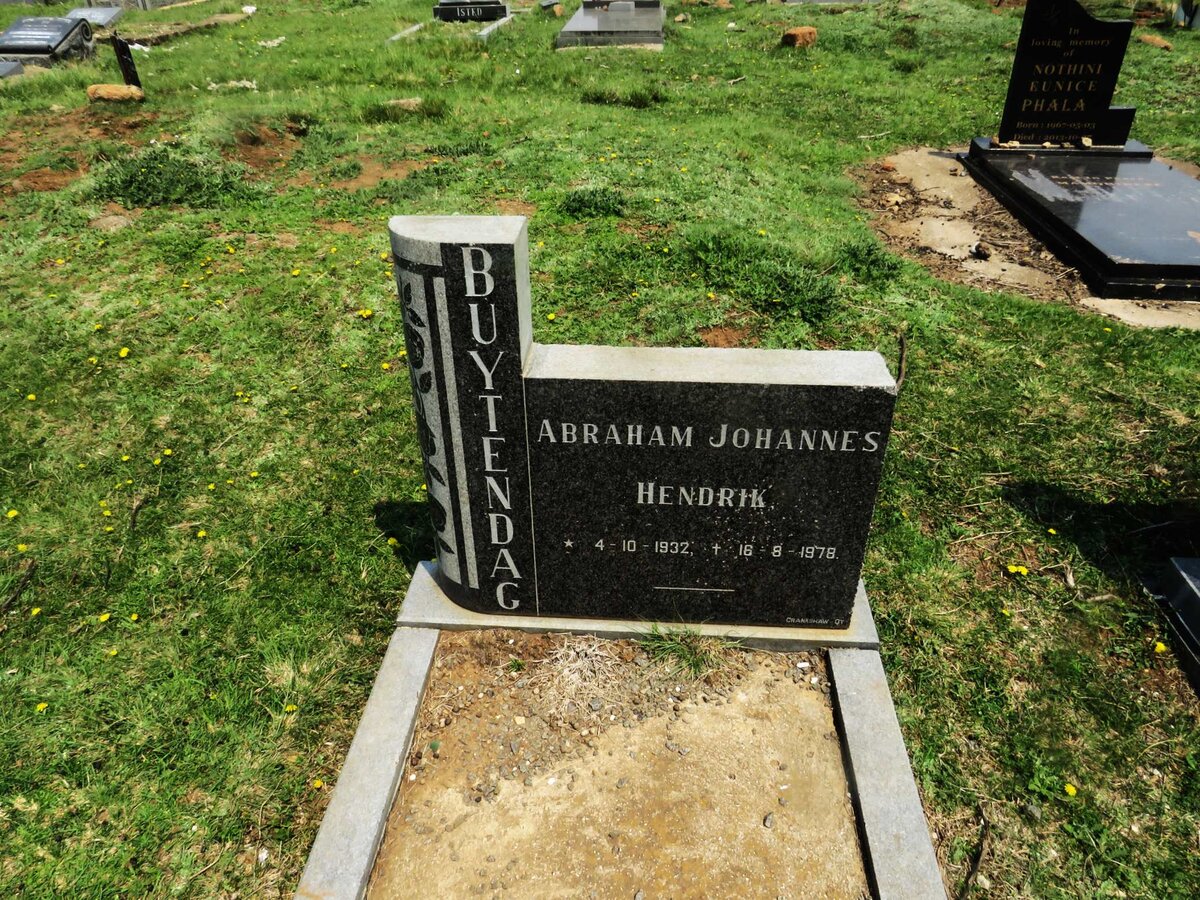 BUYTENDAG Abraham Johannes Hendrik 1932-1978