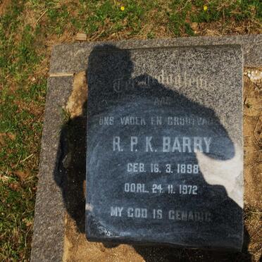 BARRY R.P.K. 1898-1972