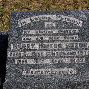ENSOR Harry Hinton 1879-1943