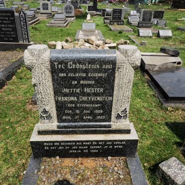 GREYVENSTEIN Hester Fransina nee STEENEKAMP 1908-1953