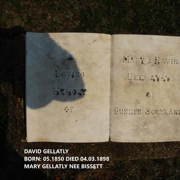GELLATLY David 1850-1898 &amp; Mary BISSETT