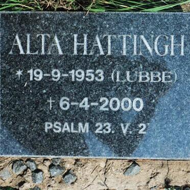 HATTINGH Alta nee LUBBE -2000
