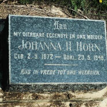 HORN Johanna H. 1872-1948