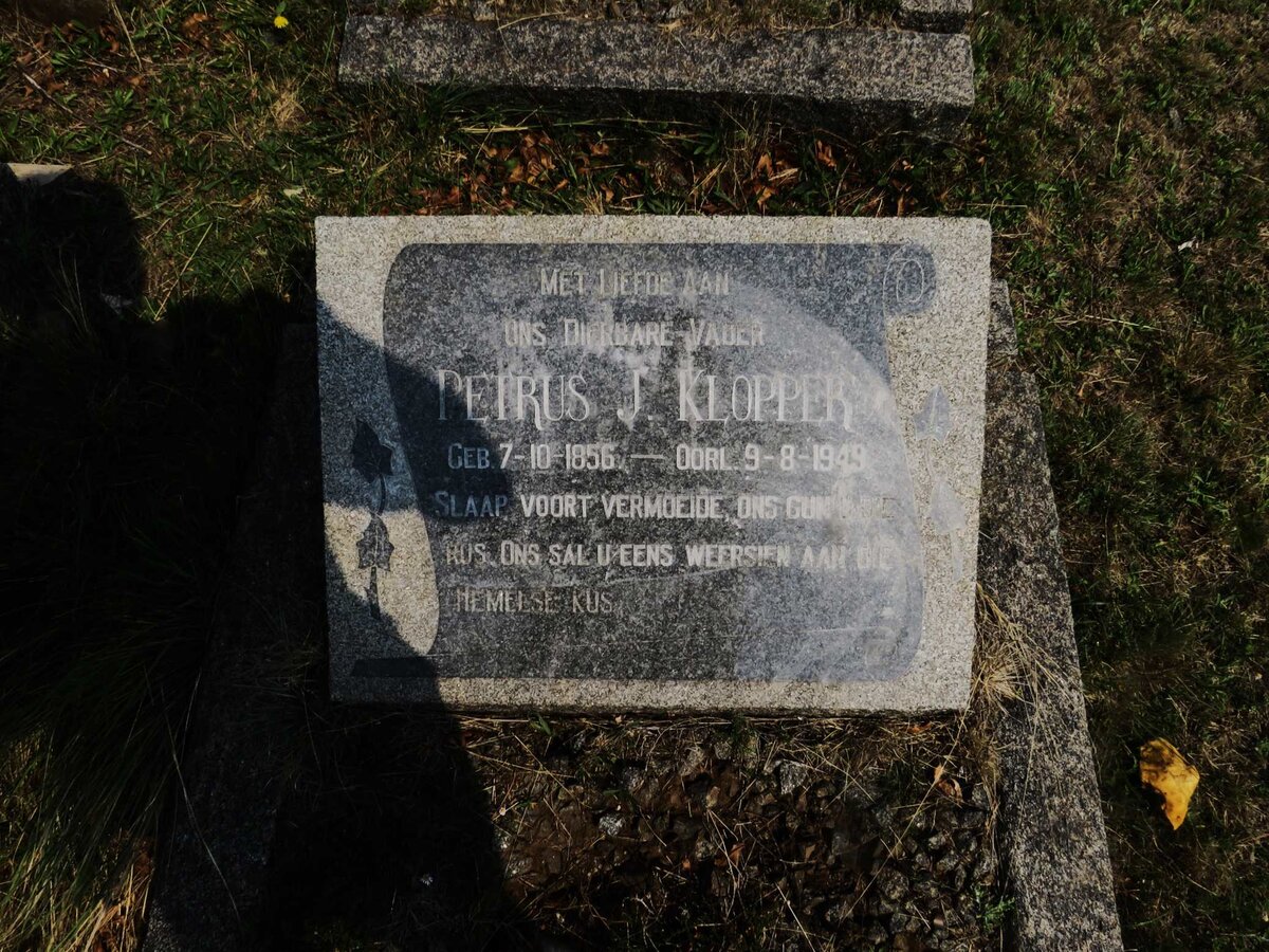 KLOPPER Petrus J. 1856-1949