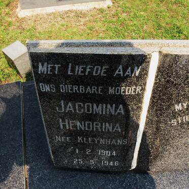 KLERK Johannes Cornelius, de 1895-1980 &amp; Jacomina Hendrina KLEYNHANS 1904-1946 