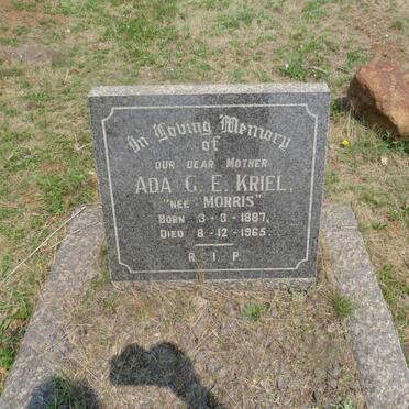KRIEL Ada G.E. nee MORRIS 1887-1965