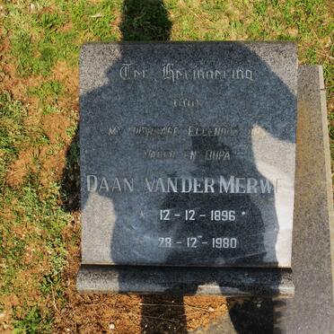 MERWE Daan, van der 1896-1980