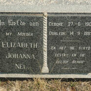 NEL Elizabeth Johanna 1905-1982