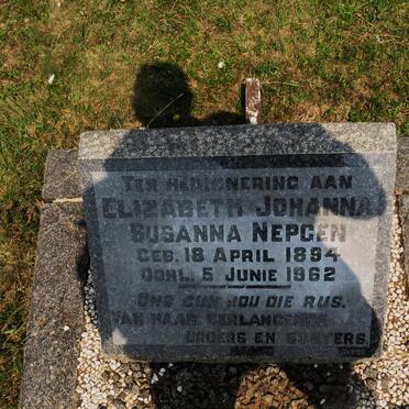 NEPGEN Elizabeth Johanna Susanna 1894-1962