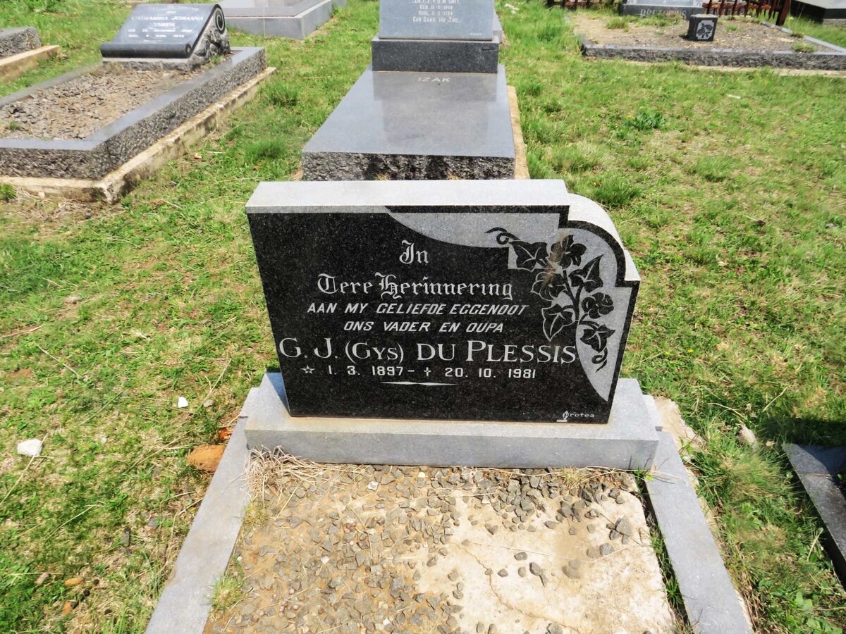 PLESSIS G.J., du 1897-1981