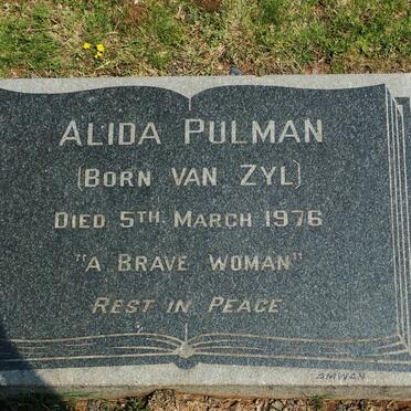 PULMAN Alida nee VAN ZYL -1976