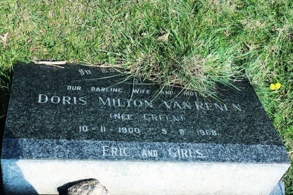 RENEN Doris Milton, van nee GREEN 1900-1968
