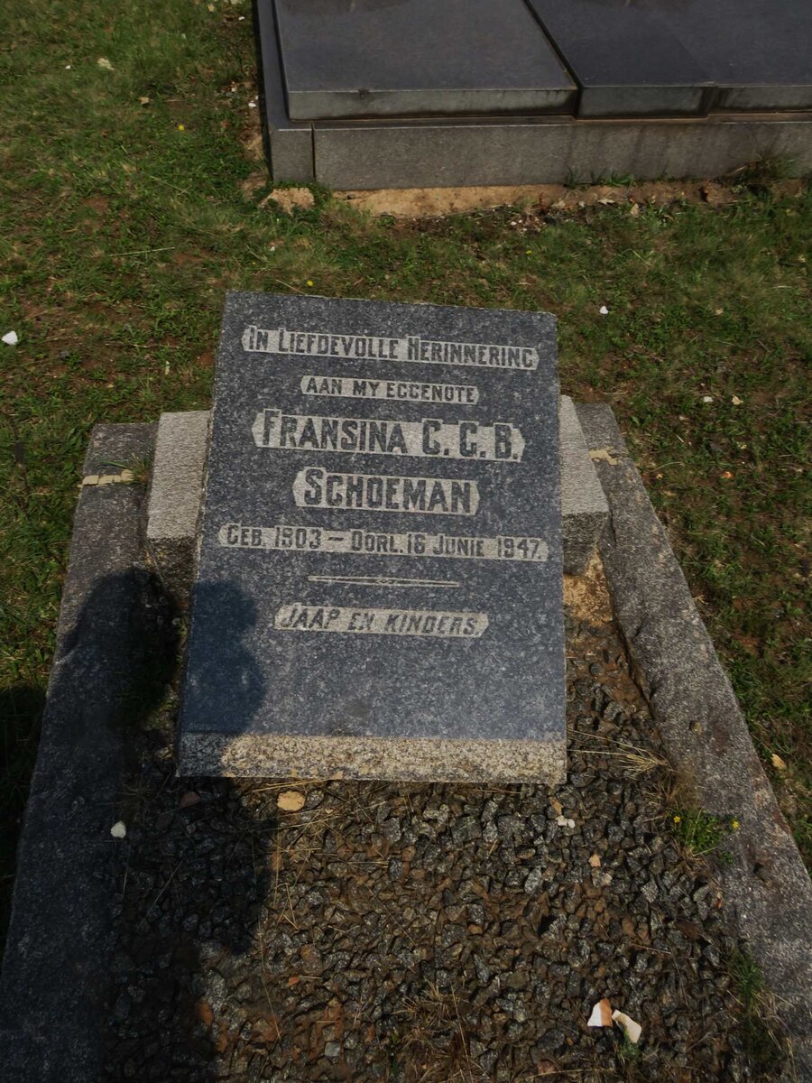 SCHOEMAN Fransina C.G.B. 1903-1947