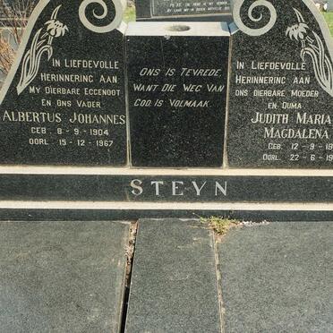 STEYN Albertus Johannes 1904-1967 &amp; Judith Maria Magdalena 1910-1980