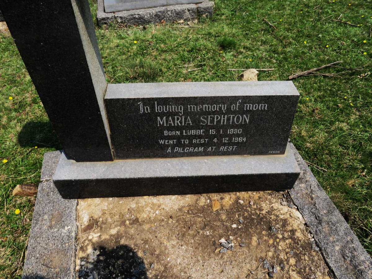 SEPHTON Maria nee LUBBE 1890-1964