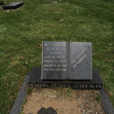 SCHOEMAN Hendrik Petrus 1937-1988