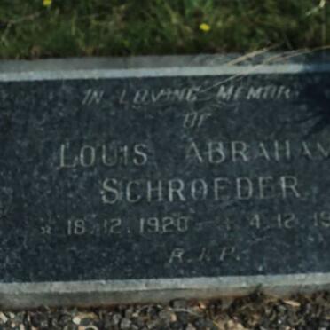 SCHROEDER Louis Abraham 1920-1973