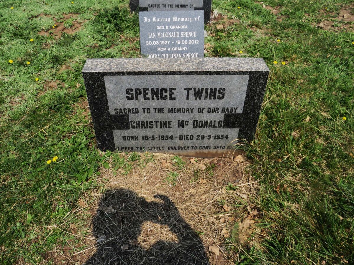 SPENCE Christine Mc Donald 1954-1954