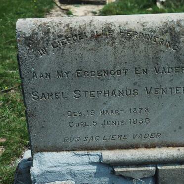 VENTER Sarel Stephanus 1878-1936