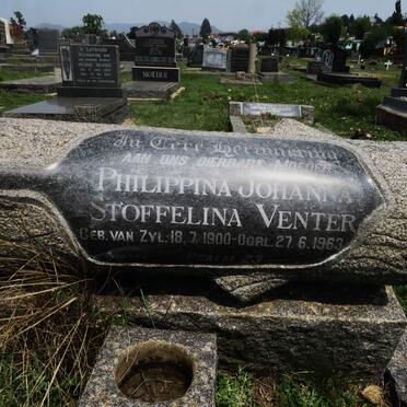 VENTER Philippina Johanna Stoffelina nee VAN ZYL 1900-1963