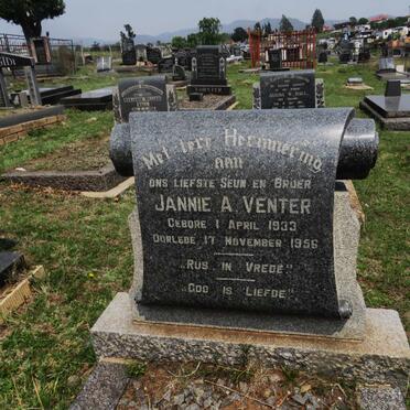 VENTER Jannie A. 1933-1956