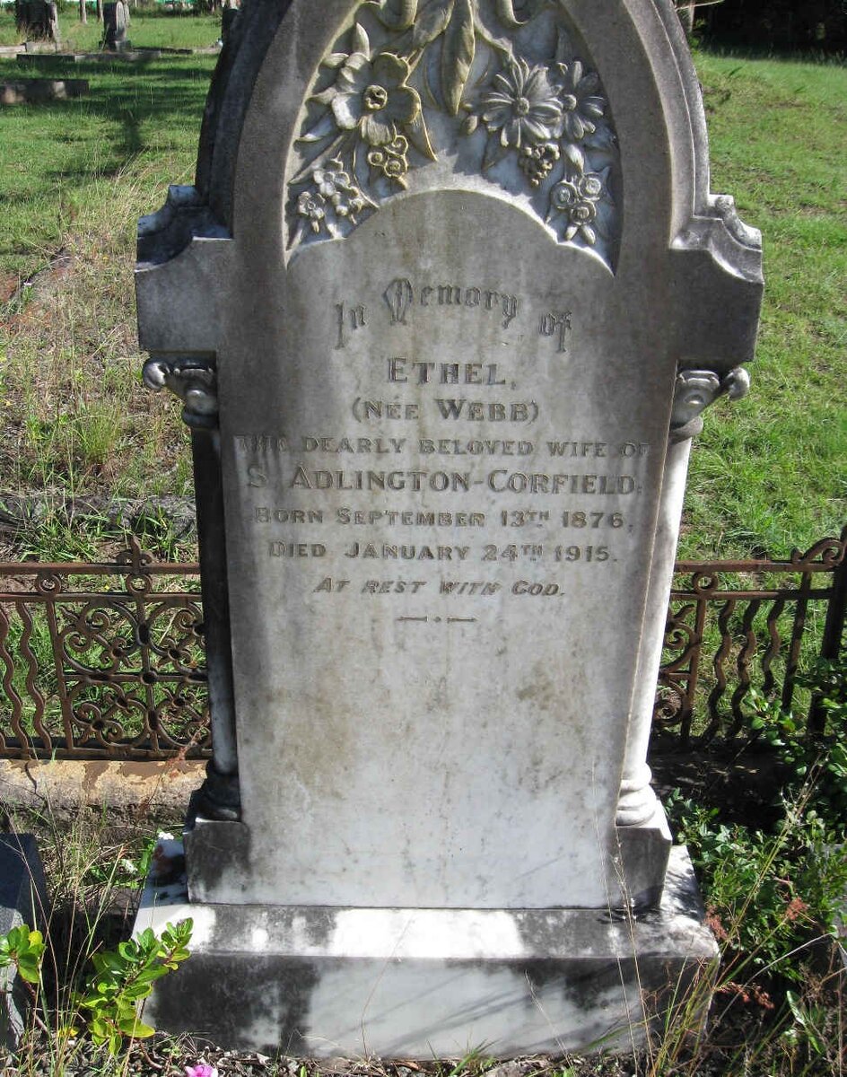 CORFIELD Ethel, ADLINGTON nee WEBB 1876-1915