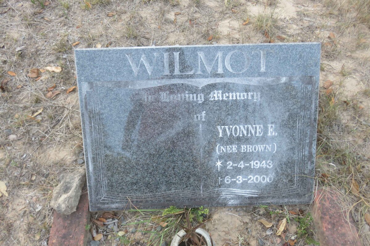 WILMOT Yvonne E. nee BROWN 1943-2000