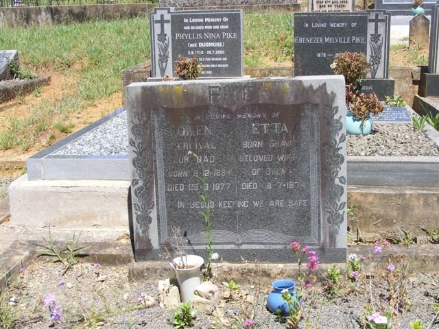 PIKE Owen Percival 1884-1977 &amp; Etta SHAW -1974