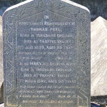 PEEL Thomas -1859 &amp; Mary -1892